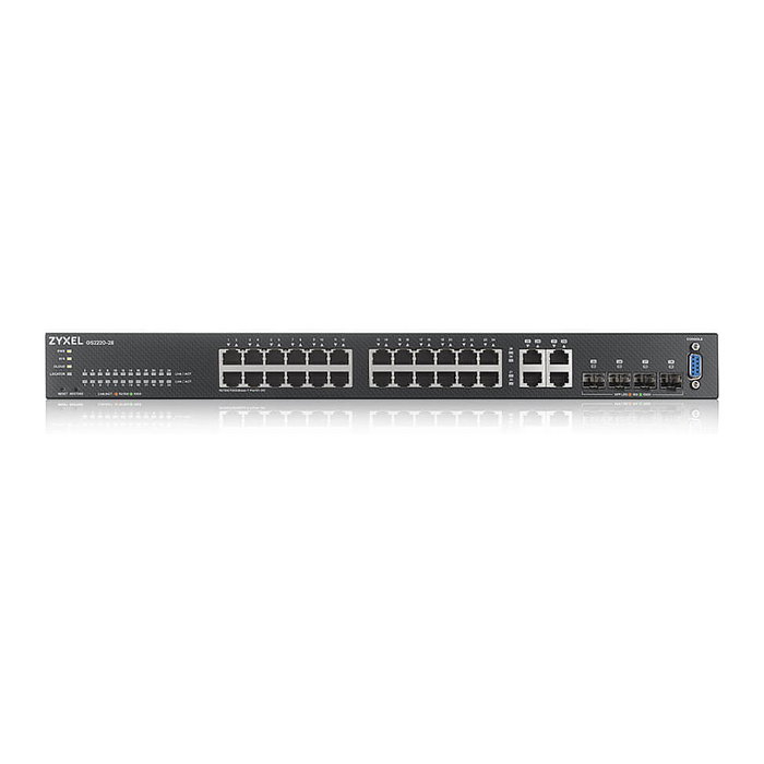 Zyxel GS2220-28-EU0101F Switch Gestionado L2 con 24 Puertos Gigabit y 4 SFP Combo Zyxel GS2220-28-EU0101F Switch Gestionado L2 con 24 Puertos Gigabit y 4 SFP Combo