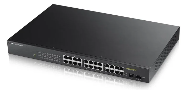 Zyxel GS1900-24HP Switch Gestionado Gigabit Ethernet PoE 24 Puertos Negro Zyxel GS1900-24HP Switch Gestionado Gigabit Ethernet PoE 24 Puertos Negro