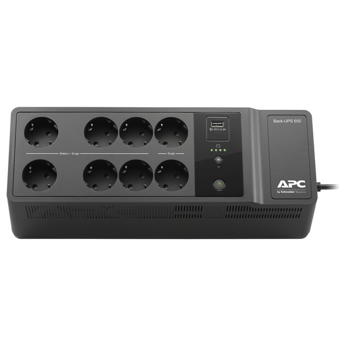 APC Back-UPS BE650G2-GR SAI 650VA 400W 230V 8 Tomas, UPS Offline 1 Puerto USB Carga