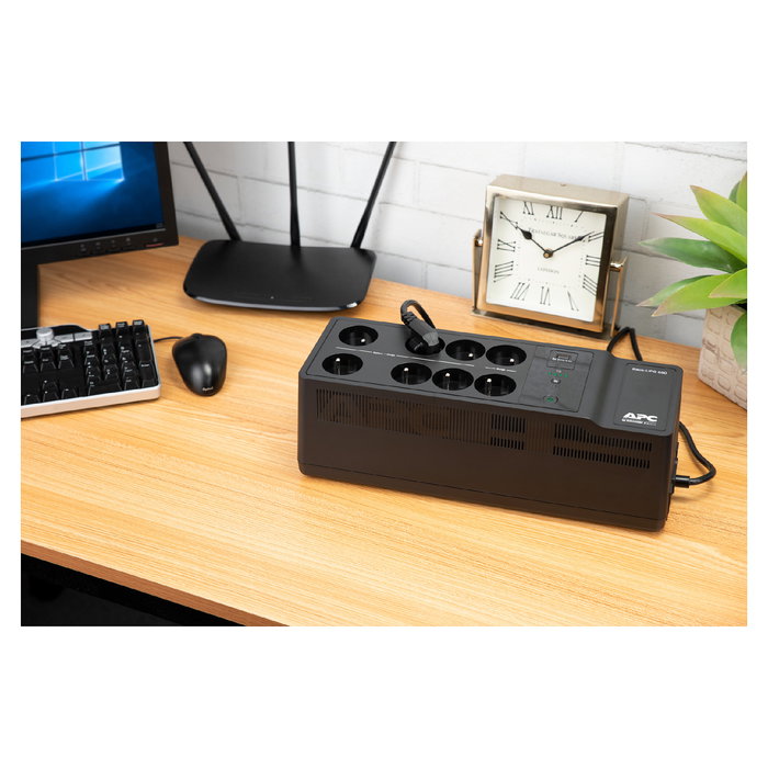 APC Back-UPS BE650G2-GR SAI 650VA 400W 230V 8 Tomas, UPS Offline 1 Puerto USB Carga
