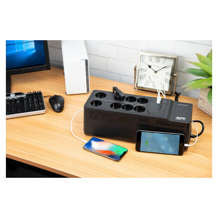 APC BE850G2-GR SAI 850VA 520W con 8 Salidas Tipo F