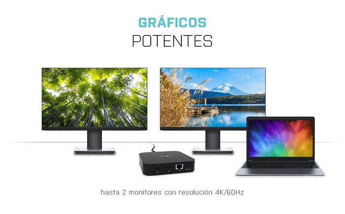 i-tec C31DUALDPDOCKPD Docking Station USB-C con Dual DisplayPort 4K, LAN Gigabit, 3x USB 3.1, 2x USB 2.0, PD 100W, Jack Audio/Mic para Portátil