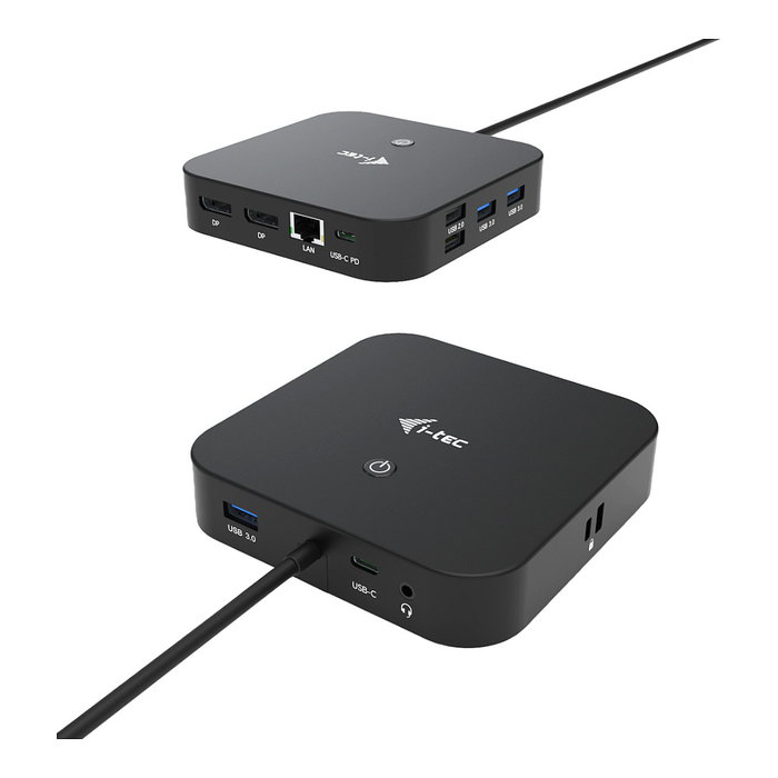 I-tec Docking Station USB-C Dual Display MST con 2x DP, Gigabit LAN, 3x USB 3.1, 2x USB 2.0, USB-C Data y Jack Audio/Mic I-tec Docking Station USB-C Dual Display MST con 2x DP, Gigabit LAN, 3x USB 3.1, 2x USB 2.0, USB-C Data y Jack Audio/Mic