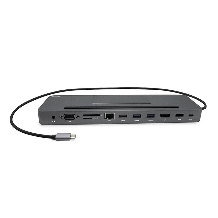 I-tec C31FLATDOCKPDPRO Base y Docking Station USB-C Metal - 85W PD, 3x Display (HDMI/VGA/DP), Gigabit Ethernet, 4x USB, Lector de Tarjetas I-tec C31FLATDOCKPDPRO Base y Docking Station USB-C Metal - 85W PD, 3x Display (HDMI/VGA/DP), Gigabit Ethernet, 4x USB, Lector de Tarjetas