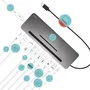 I-tec C31FLATDOCKPDPRO Base y Docking Station USB-C Metal - 85W PD, 3x Display (HDMI/VGA/DP), Gigabit Ethernet, 4x USB, Lector de Tarjetas