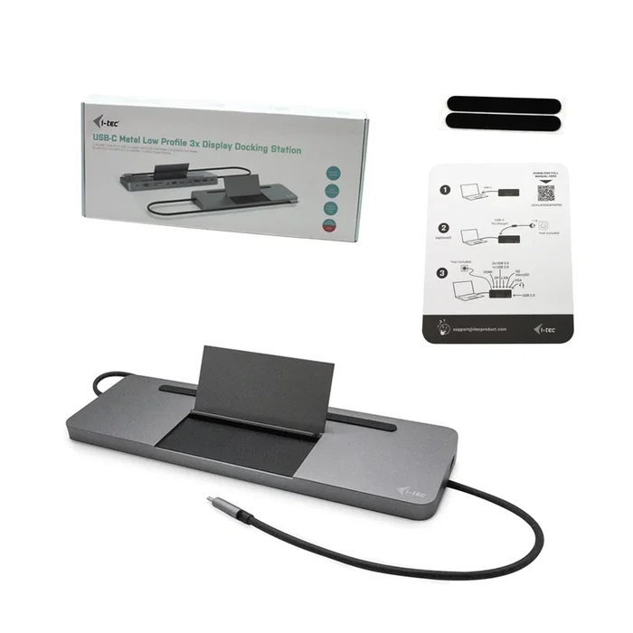 I-tec C31FLATDOCKPDPRO Base y Docking Station USB-C Metal - 85W PD, 3x Display (HDMI/VGA/DP), Gigabit Ethernet, 4x USB, Lector de Tarjetas I-tec C31FLATDOCKPDPRO Base y Docking Station USB-C Metal - 85W PD, 3x Display (HDMI/VGA/DP), Gigabit Ethernet, 4x USB, Lector de Tarjetas