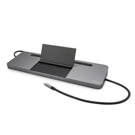 I-tec C31FLATDOCKPDPRO Base y Docking Station USB-C Metal - 85W PD, 3x Display (HDMI/VGA/DP), Gigabit Ethernet, 4x USB, Lector de Tarjetas