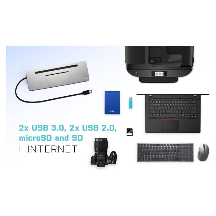 I-tec I-tec Cable USB-C Docking Station Largo con 3x Display 4K y Power Delivery 85W