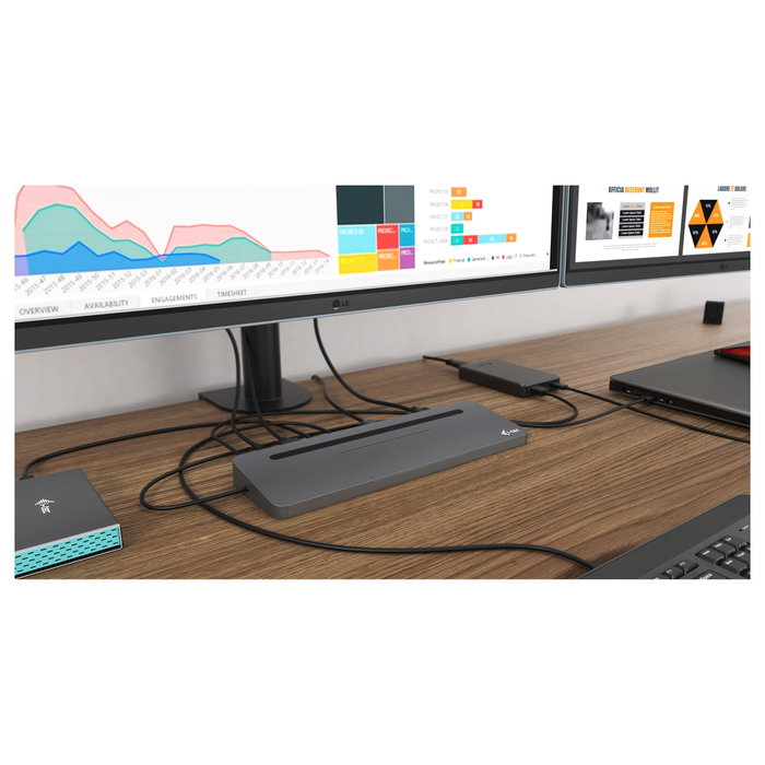I-tec I-tec Cable USB-C Docking Station Largo con 3x Display 4K y Power Delivery 85W