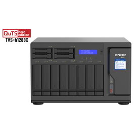 QNAP TVS-h1288X-W1250-16G NAS de Torre de 12 Bahías con Procesador Intel Xeon W-1250, 16 GB RAM DDR4, ZFS, 10GbE