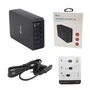 i-tec CHARGER6P52W Cargador USB 6 Puertos 52W con Quick Charge 3.0, 5 Puertos USB-A + 1 QC3.0, Carga Rápida, Negro, Compatible Mundial 100-240V, Para Teléfonos, Tablets y Más