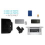 I-tec USB 3.0/USB-C Dual HDMI Docking Station ADA - 2x HDMI, Gigabit LAN, 6x USB, Audio, Mic, con Cable