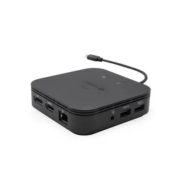 I-tec TB3TRAVELDOCKPD Estación de Acoplamiento Thunderbolt 3 Travel Dock con Dual 4K Display, HDMI, DP, Gigabit LAN, USB 3.1, PD 60W, Audio - Negro