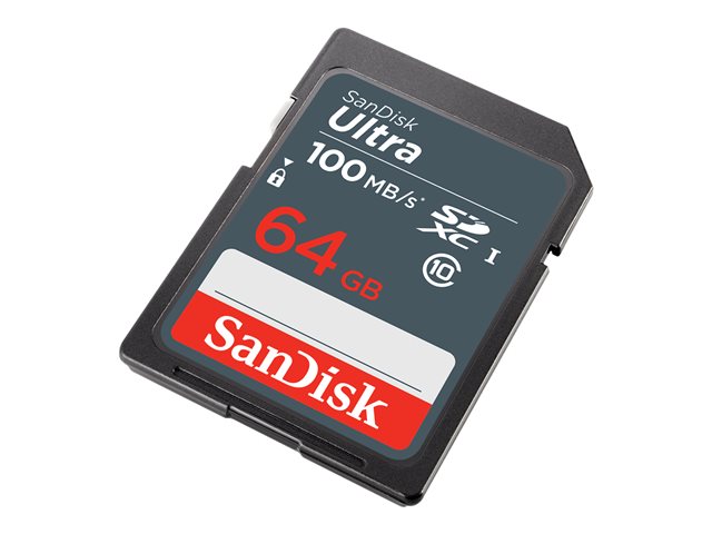 SanDisk Ultra 64GB SDXC Tarjeta de Memoria, Hasta 100MB/s - SDSDUNR-064G-GN6IN SanDisk Ultra 64GB SDXC Tarjeta de Memoria, Hasta 100MB/s - SDSDUNR-064G-GN6IN