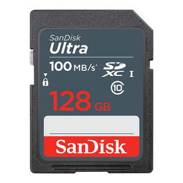 Sandisk Ultra tarjeta de memoria SDXC 128 GB, velocidad de hasta 100 MB/s