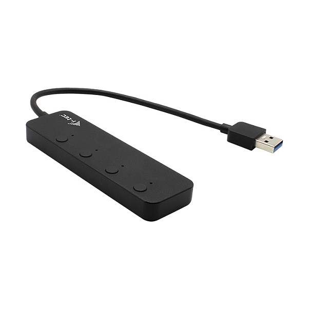 I-TEC Hub USB 3.0 Metal de 4 Puertos con Interruptores Individuales Negro I-TEC Hub USB 3.0 Metal de 4 Puertos con Interruptores Individuales Negro