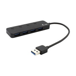 I-TEC Hub USB 3.0 Metal de 4 Puertos con Interruptores Individuales Negro