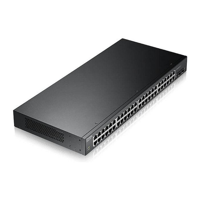 Zyxel GS1900-48HPv2 Switch Gestionado L2 Gigabit 48 Puertos PoE+ (24 puertos) + 2 SFP, Rack 100 Gbit/s, Negro