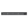 Zyxel Switch Gestionado EU0101F, 50 Puertos Gigabit Ethernet con PoE, Negro