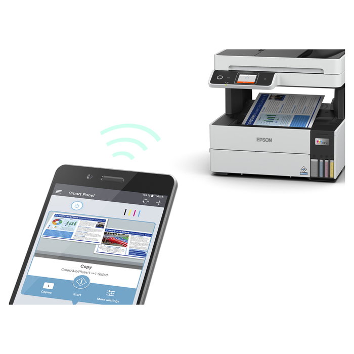 Epson ET-5170 EcoTank Impresora Multifunción 4en1 A4 Inyección Tinta Color LAN WiFi ADF Duplex 4800x1200 DPI