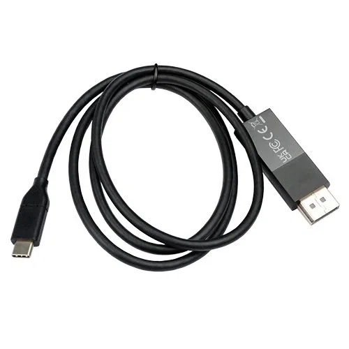 V7 V7UCDP-2M Cable Adaptador USB-C a DisplayPort 1.2 (Macho-Macho) 2 m, 21.6 Gbps, 4K UHD a 60 Hz, Plug & Play, Negro