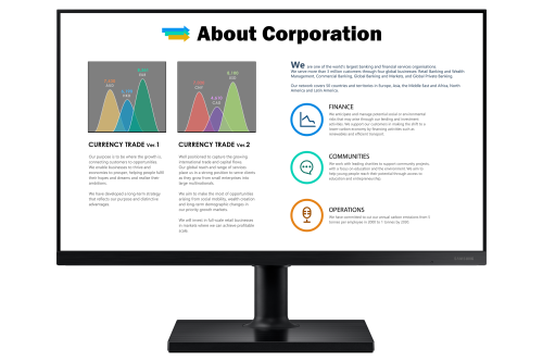 Samsung Monitor LF24T450FQRXEN 24" Full HD IPS 75Hz Negro