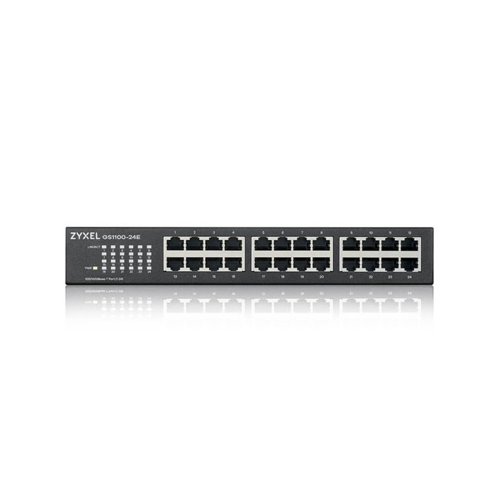 Zyxel GS1100-24E Switch Gigabit Ethernet de 24 puertos, No administrado, Negro
