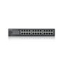 Zyxel GS1100-24E Switch Gigabit Ethernet de 24 puertos, No administrado, Negro