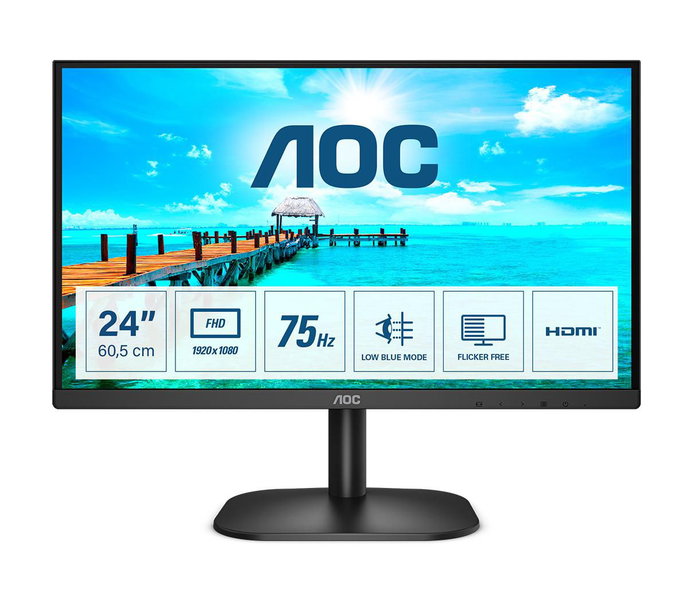 AOC 24B2XHM2 Monitor 23.8 pulg. Full HD VA Negro AOC 24B2XHM2 Monitor 23.8 pulg. Full HD VA Negro