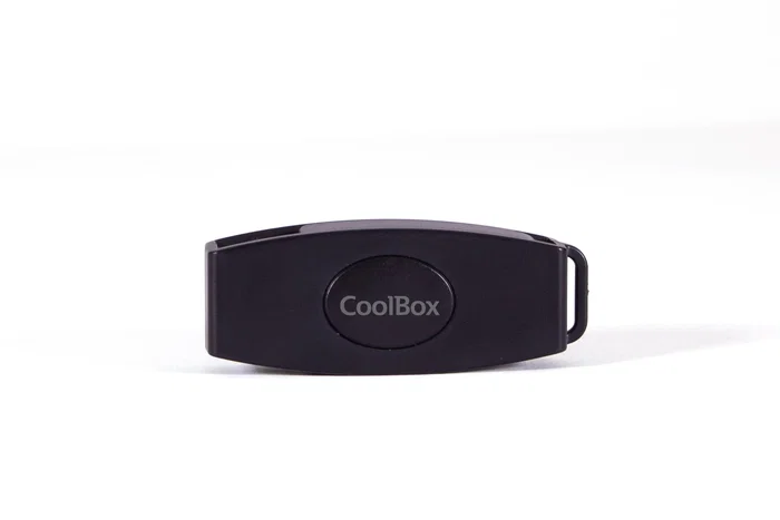 CoolBox CSI-680 Lector de Tarjetas Inteligentes USB 2.0 Plegable para DNIe, Compatible con Windows 10, Portátil, Color Negro