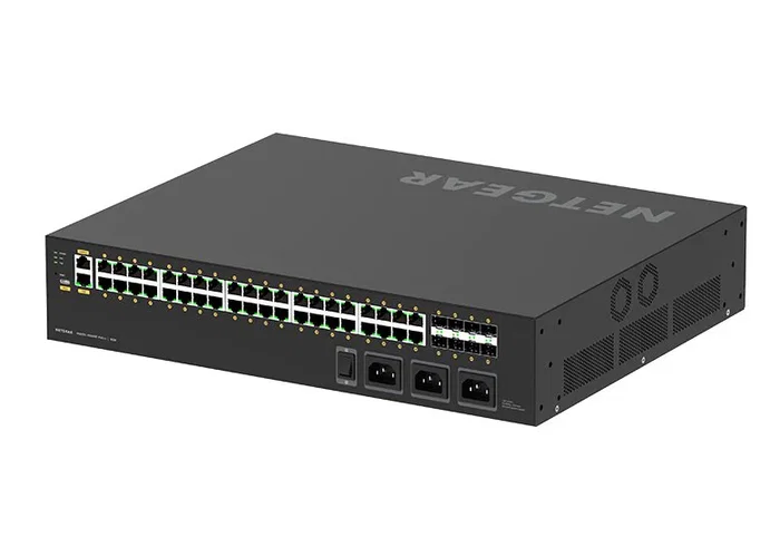 NETGEAR M4250-40G8XF-PoE++ Switch Gestionado L2/L3 de 40 Puertos Gigabit PoE++ (2880W) y 8 SFP+, Montaje en Rack 2U NETGEAR M4250-40G8XF-PoE++ Switch Gestionado L2/L3 de 40 Puertos Gigabit PoE++ (2880W) y 8 SFP+, Montaje en Rack 2U