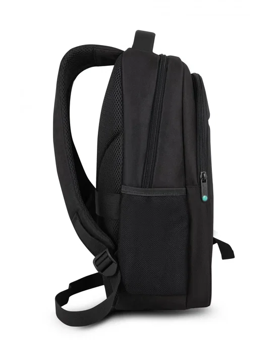 DAILEE Mochila para Portátil Hasta 17.3 Pulgadas, Nylon Resistente al Agua, Negro, Unisex, Compartimento Reforzado, Bolsillos Laterales y Frontal