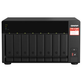 QNAP TS-873A-8G NAS Enclosure - Servidor de Almacenamiento 8 Bay con Procesador AMD Ryzen V1500B, 8GB DDR4, 2 Puertos LAN 2.5GbE