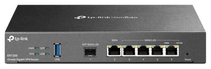TP-Link Omada ER7206 Router Gigabit Ethernet Negro