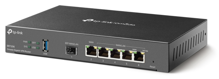 TP-Link Omada ER7206 Router Gigabit Ethernet Negro