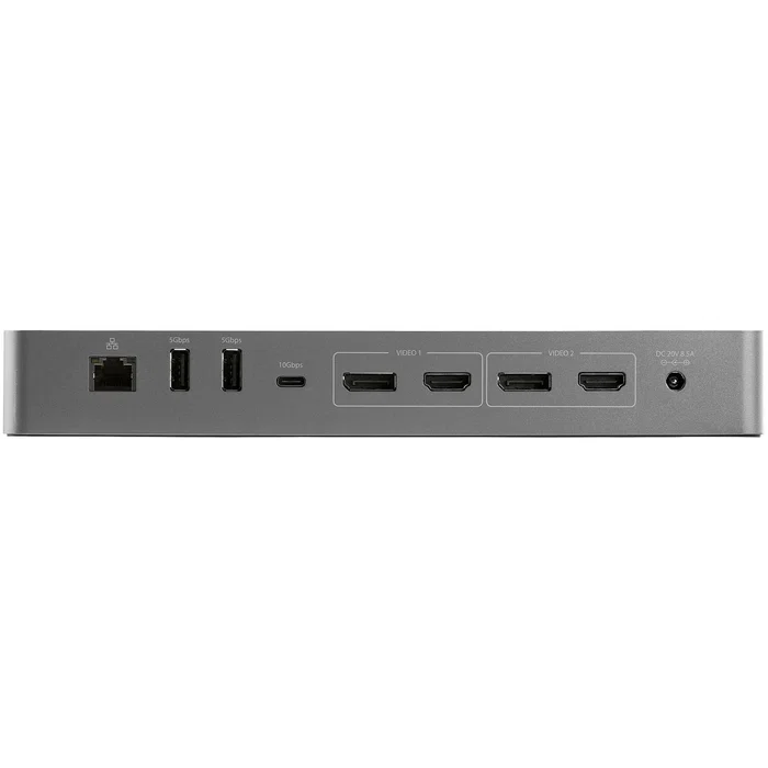 StarTech Docking Station Thunderbolt 3 USB-C para 2 Monitores 4K 60Hz - DisplayPort 1.4 y HDMI 8K - PD 96W - 5x USB 10Gbps - Ethernet Gigabit - Compatible con Mac y PC