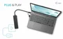 i-tec C31HUBMETAL2A2C Hub USB-C de 4 Puertos (2x USB-A 3.2, 2x USB-C 3.2) 10 Gbps, Metal, Negro, Plug & Play, Compatible con Windows, Mac, Android