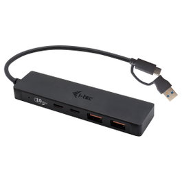 I-Tec USB-C Hub 2+2x USB-C/A Perp USB-C Metal Hub 2x USB-C 2x USB-A