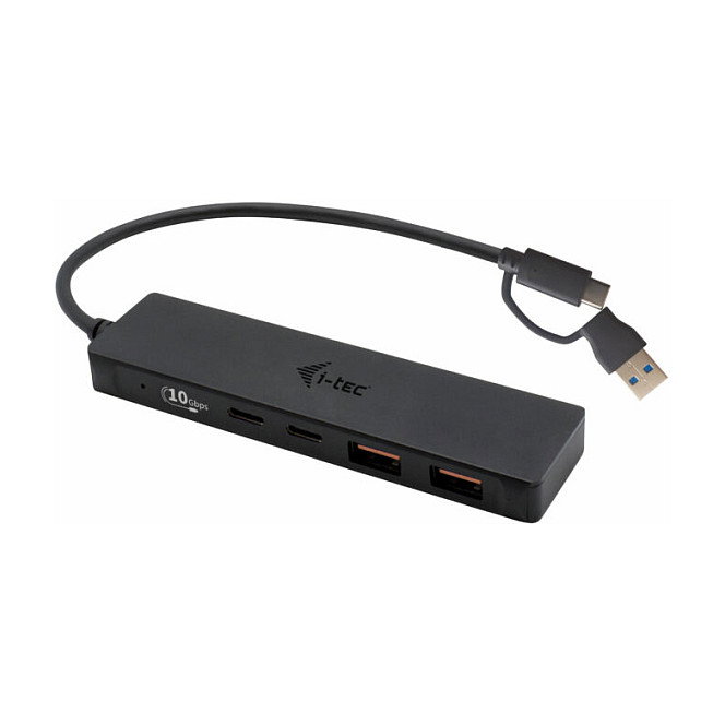 I-Tec USB-C Hub 2+2x USB-C/A Perp USB-C Metal Hub 2x USB-C 2x USB-A