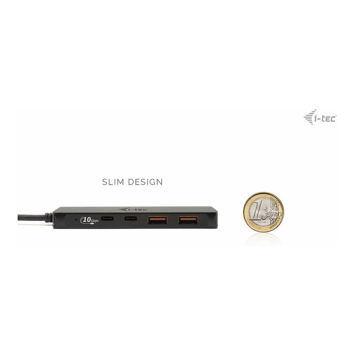 I-Tec USB-C Hub 2+2x USB-C/A Perp USB-C Metal Hub 2x USB-C 2x USB-A