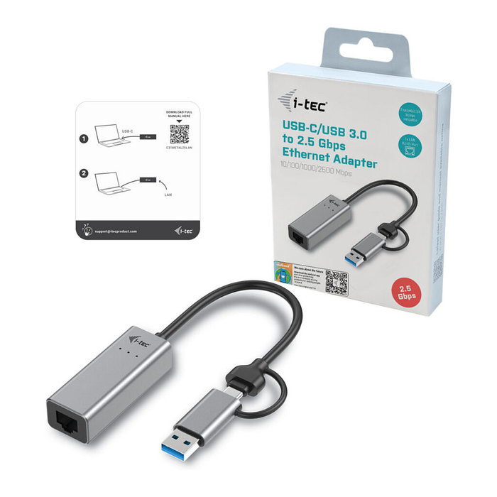 I-tec usb-c 2.5gbps lan adapteraccs i-tec usb-c metal ethernet I-tec usb-c 2.5gbps lan adapteraccs i-tec usb-c metal ethernet