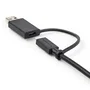 StarTech.com Cable Híbrido USB-C a USB-C de 1m con Adaptador USB-A Negro USBCCADP