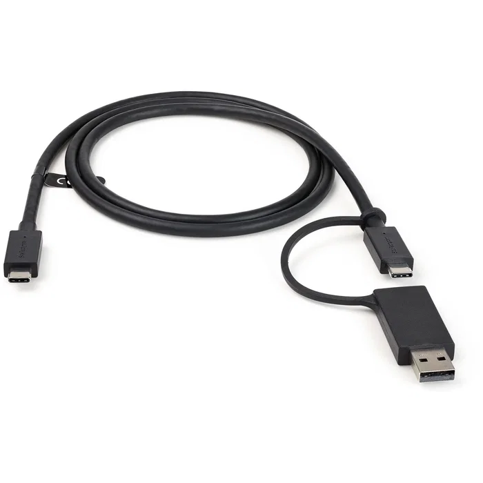 StarTech.com Cable Híbrido USB-C a USB-C de 1m con Adaptador USB-A Negro USBCCADP StarTech.com Cable Híbrido USB-C a USB-C de 1m con Adaptador USB-A Negro USBCCADP