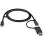 StarTech.com Cable Híbrido USB-C a USB-C de 1m con Adaptador USB-A Negro USBCCADP