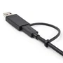 StarTech.com Cable Híbrido USB-C a USB-C de 1m con Adaptador USB-A Negro USBCCADP