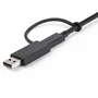 StarTech.com Cable Híbrido USB-C a USB-C de 1m con Adaptador USB-A Negro USBCCADP