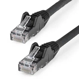 StarTech.com Cable de red Ethernet CAT6 U/UTP LSZH Snagless N6LPATCH3MBK - 3m, Negro, 10Gbps, 100W PoE, Conectores chapados en Oro, 650MHz, Garantía de por Vida