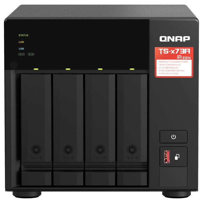 Qnap TS-473A-8G Servidor NAS con AMD Ryzen V1500B y 8GB DDR4