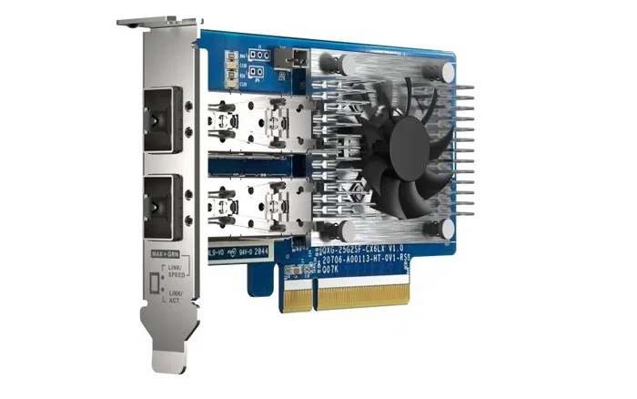 QNAP Tarjeta de Red Expansión QXG-25G2SF-CX6 - 25GbE Dual SFP28 PCIe 4.0 para NAS