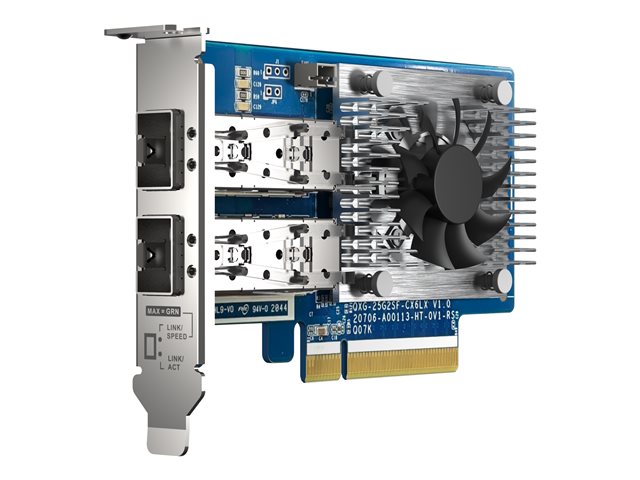 QNAP QXG-25G2SF-CX6 Tarjeta de red con 2 puertos SFP28 de 25GbE PCIe